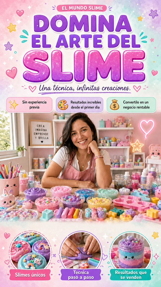 El mundo Slime - Emprende Slime y Arena Kinetica de Alta Gama + 3 BONOS